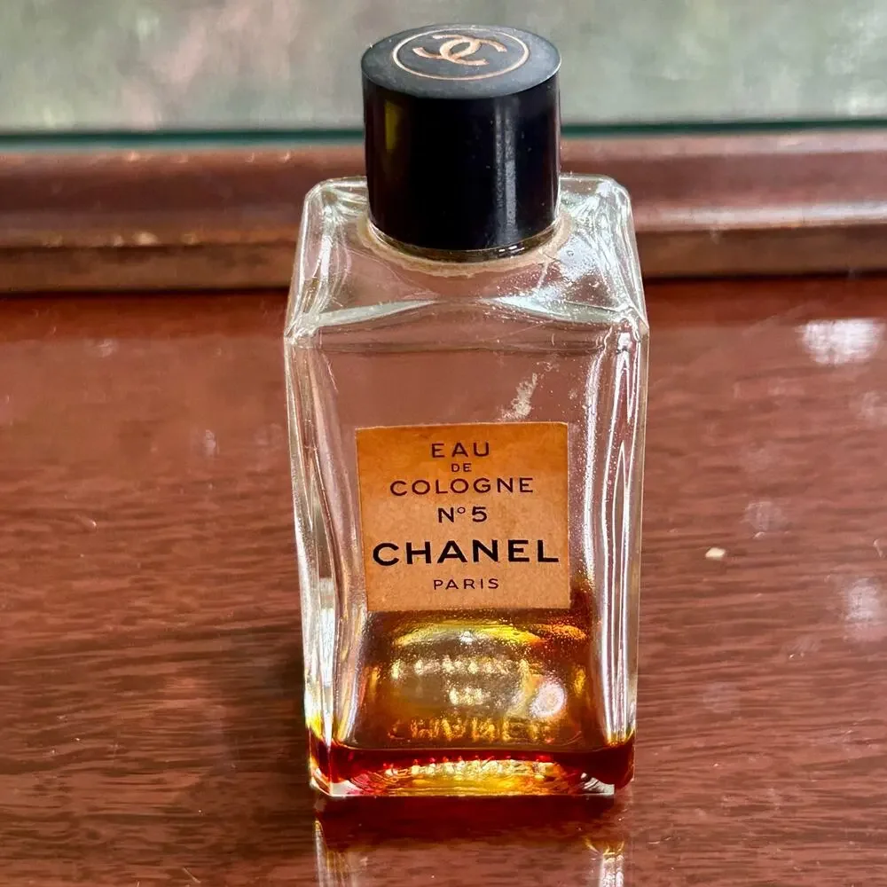 Vintage CHANEL No. 5 Eau de Cologne Empty Collectible Bottle